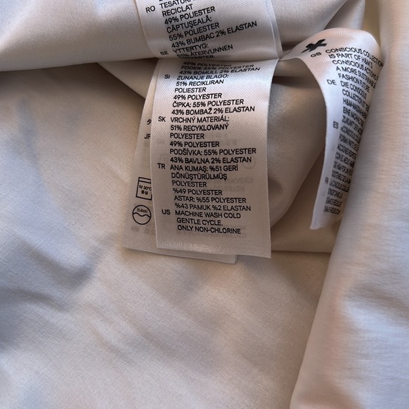 Size 4 H&M Collection One-Shoulder White Dress - Picture 6 of 6